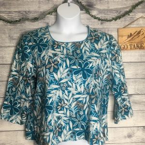 4/$25 Bechamel 3/4 Sleeve Floral Blouse Size XL